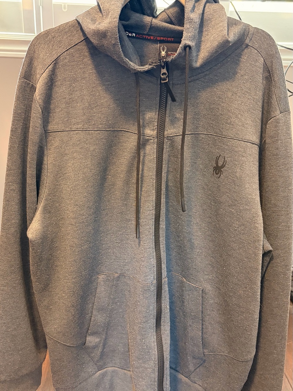 Spyder Men's Charcoal Full-Zip Hoodie Jacket